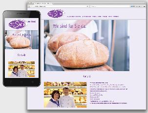 Website der Bäckerei Stephan mit sechs Filialen
